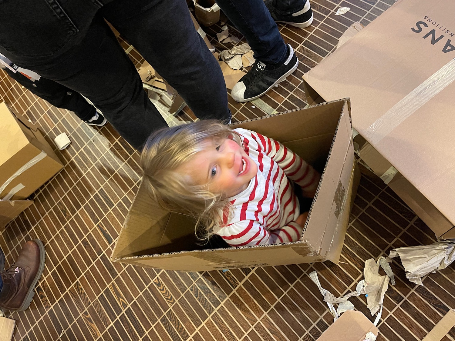 a child in a box