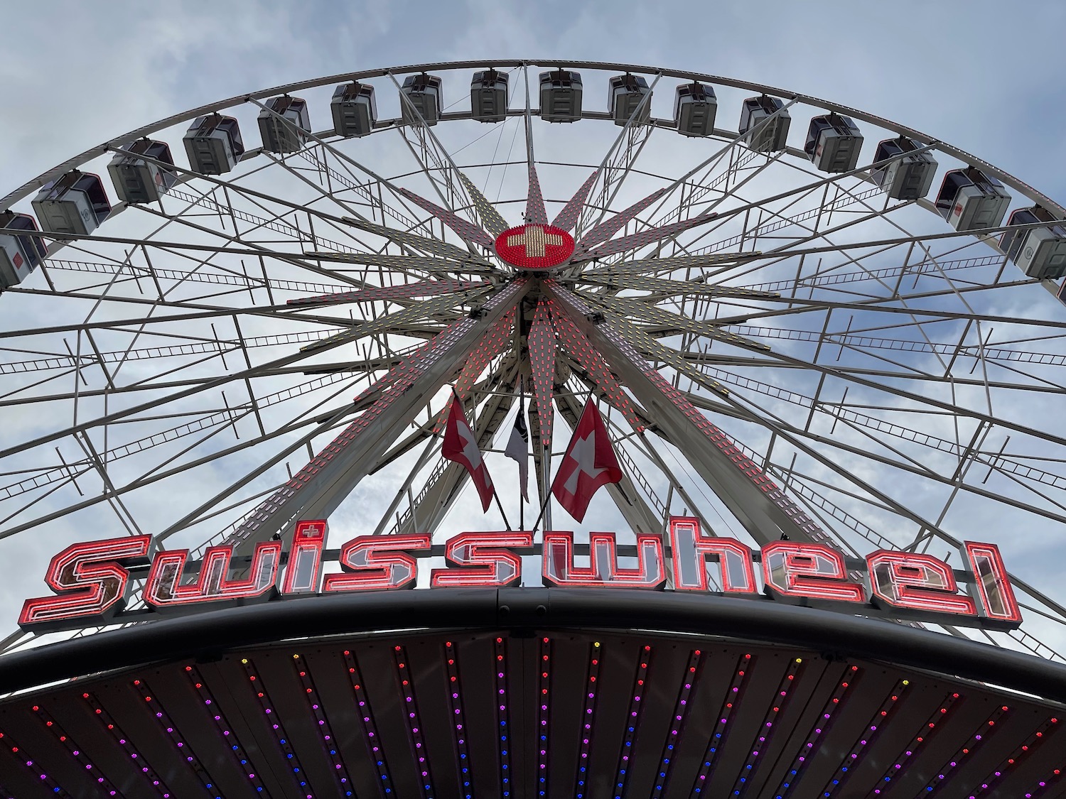 a ferris wheel with lights