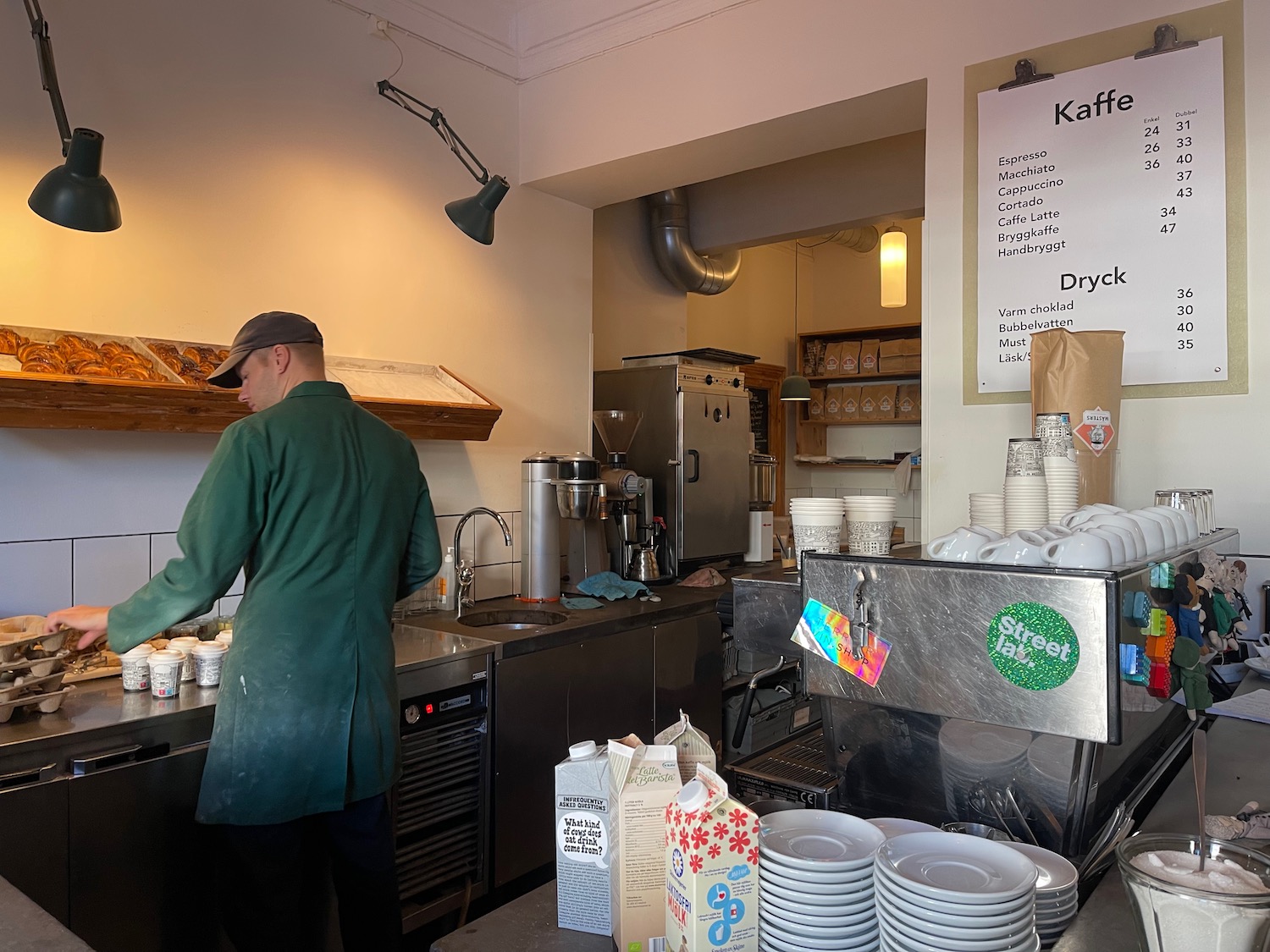 a man standing in a kitchen