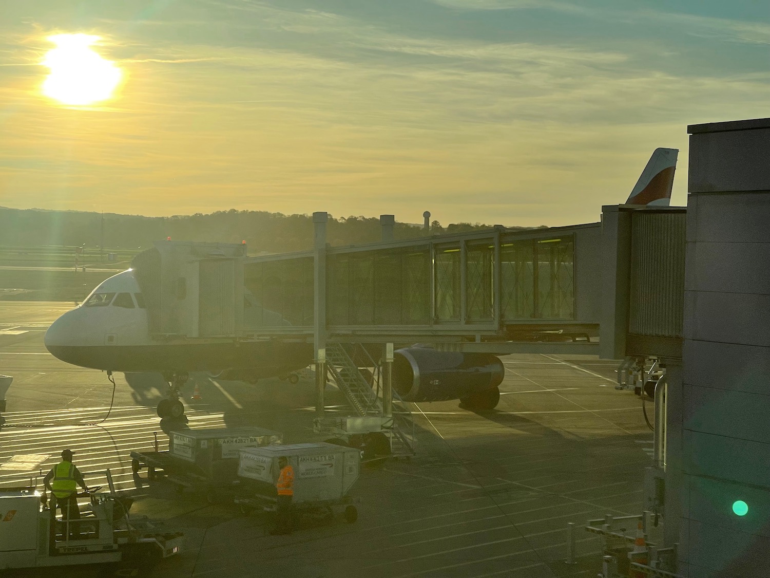 an airplane at an airport