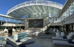 Explora Journeys deck 11 pool with retractable roof
