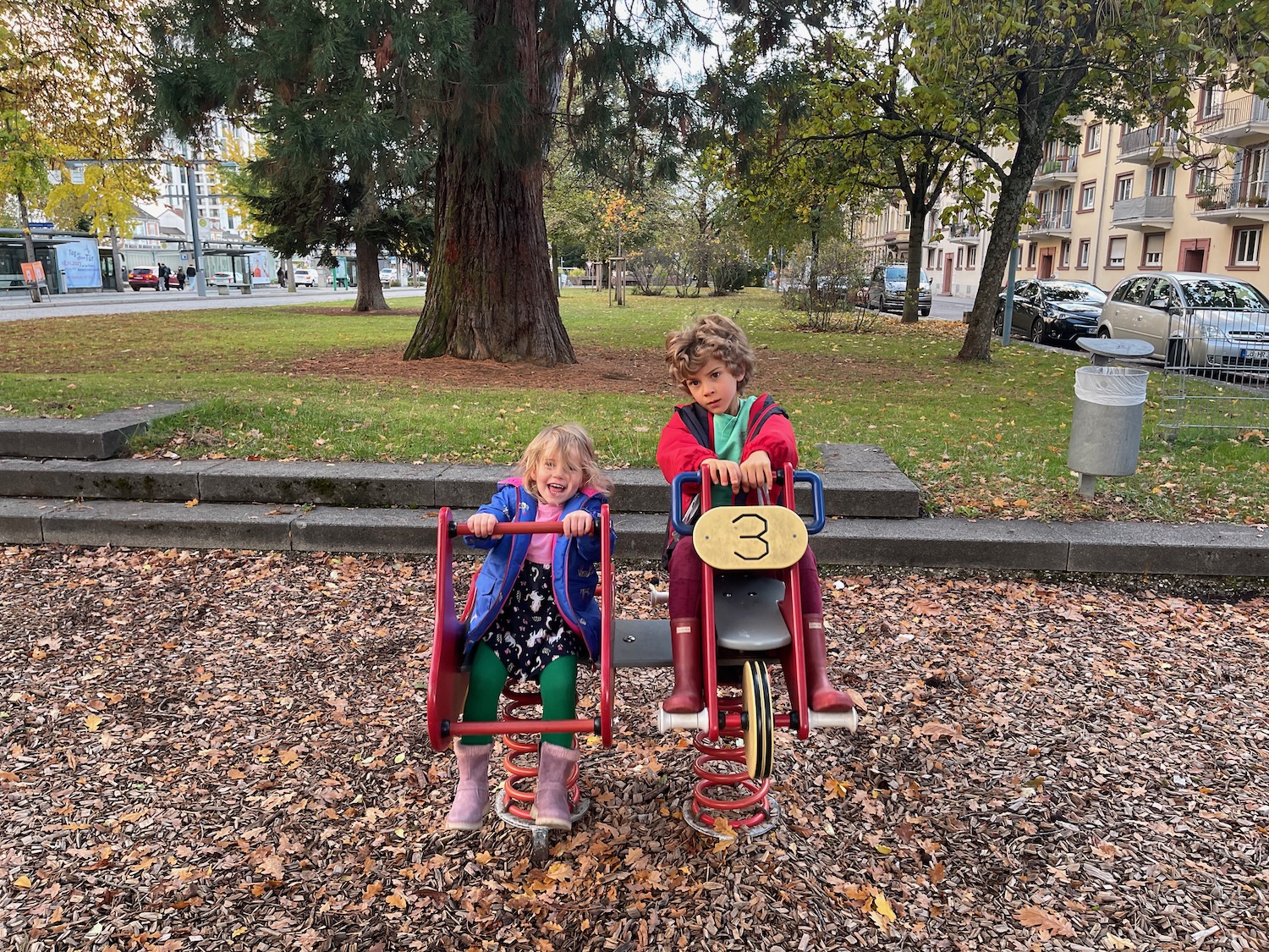 two children on a playground