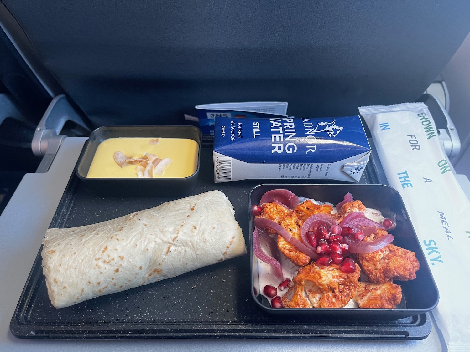 a tray of food on a tray