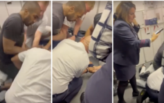 Miami passenger restrained