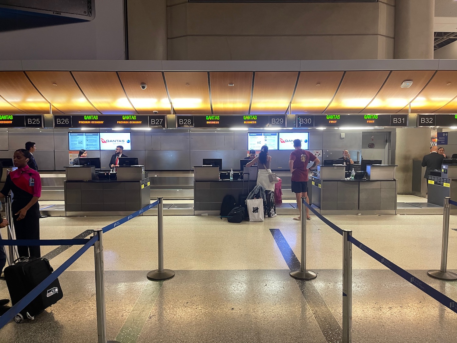 people standing at a counter