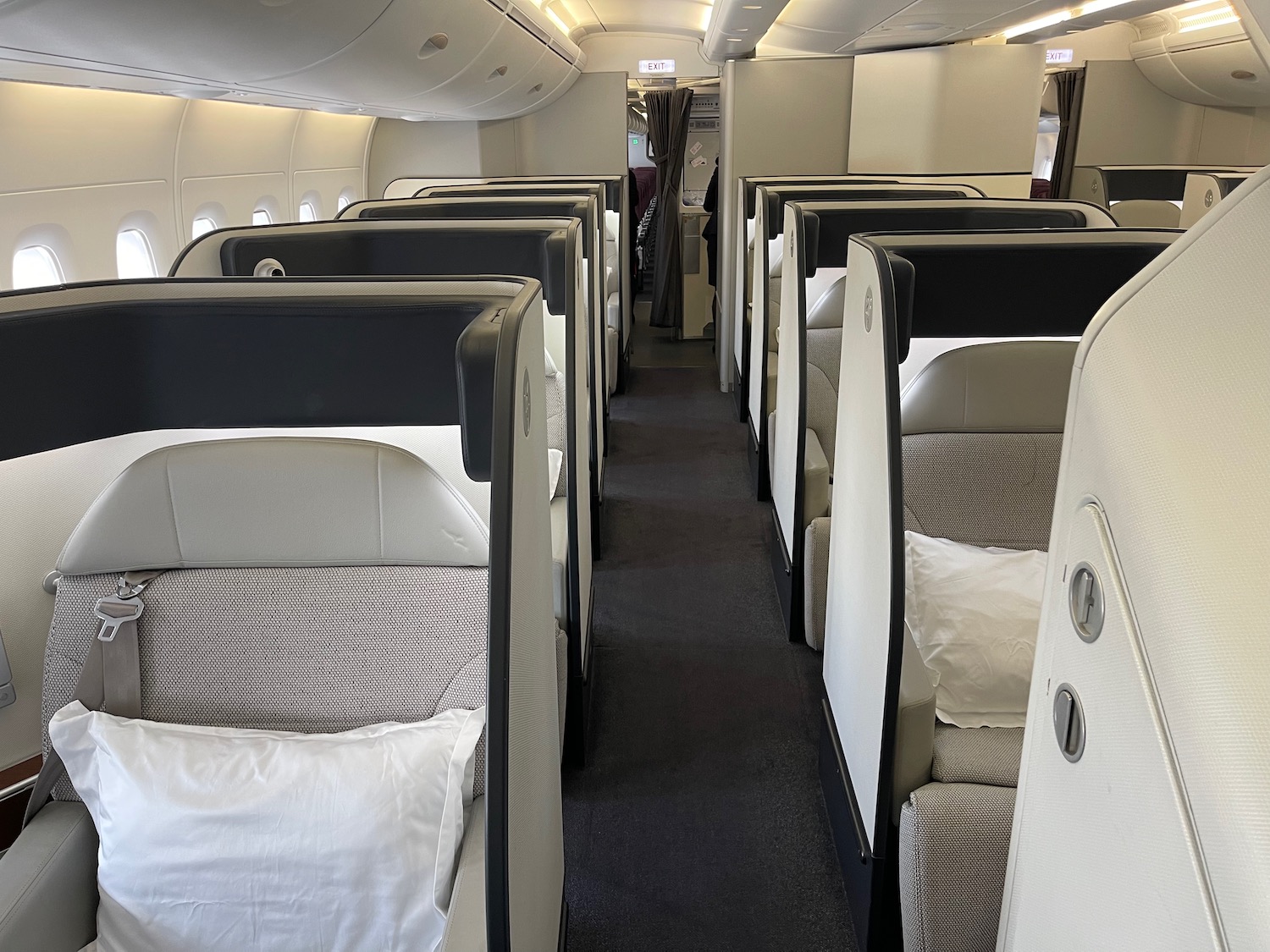 a plane with beds and seats