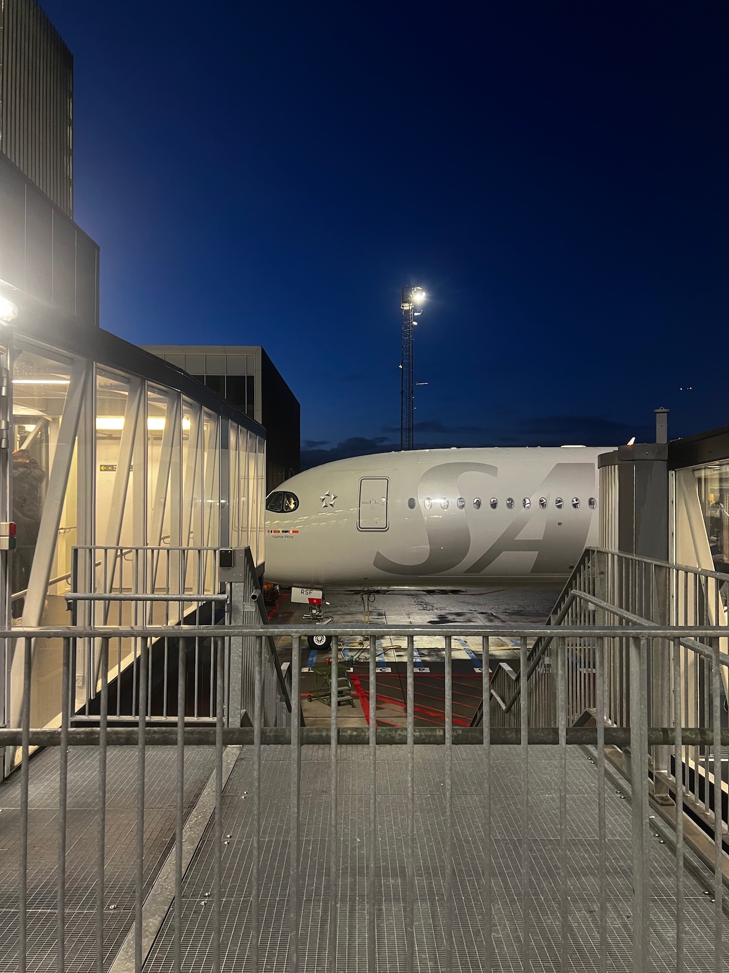 a plane parked at an airport