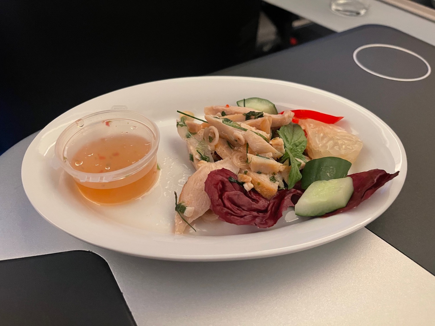 a plate of food on a table