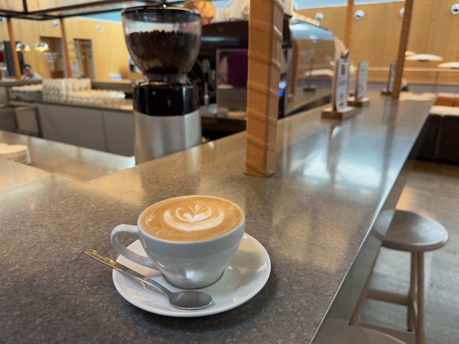 a cup of coffee on a counter