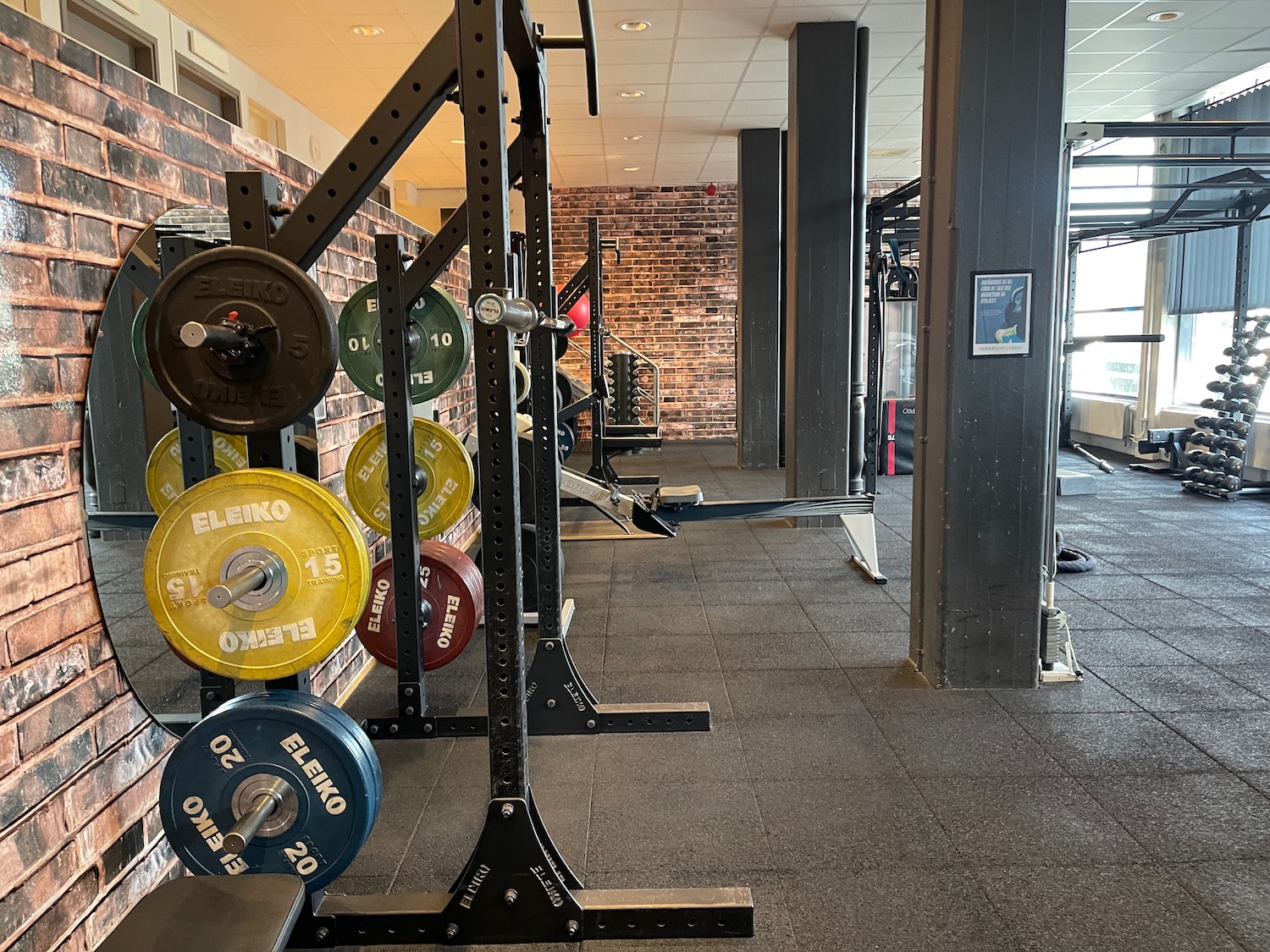 a gym with weights in it