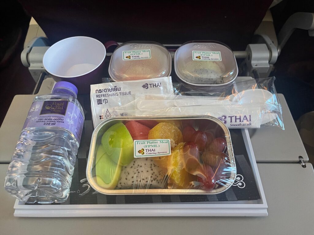 Fruit Platter Meal On Thai Airways Live and Let's Fly