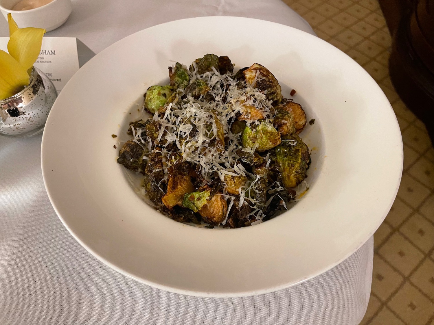 a bowl of food on a table