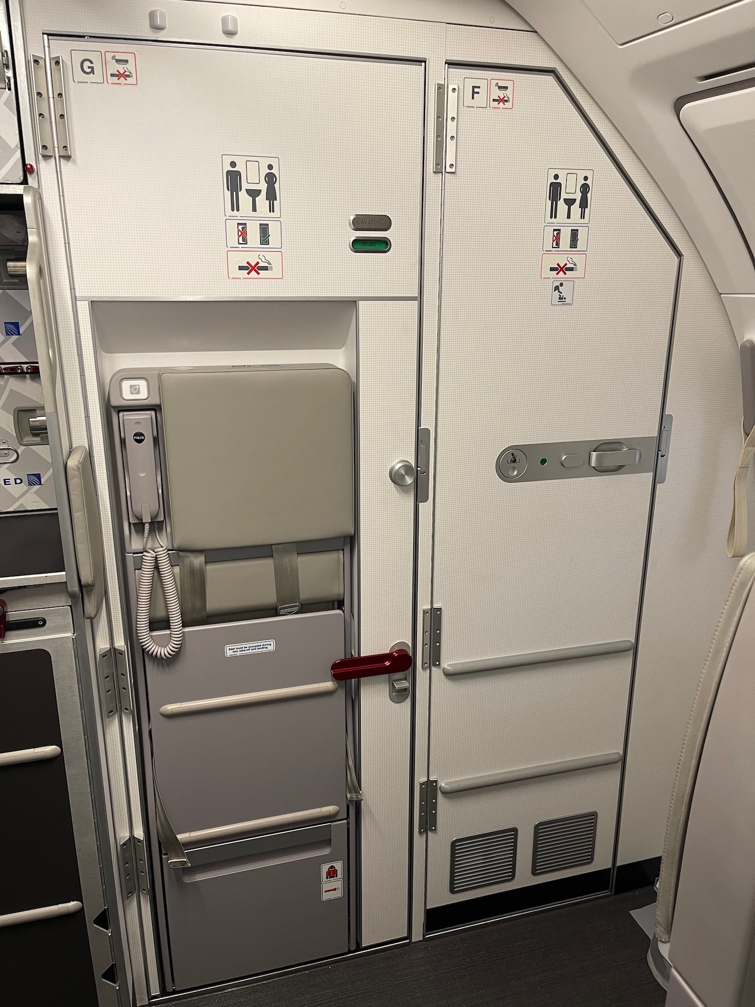 a door in an airplane