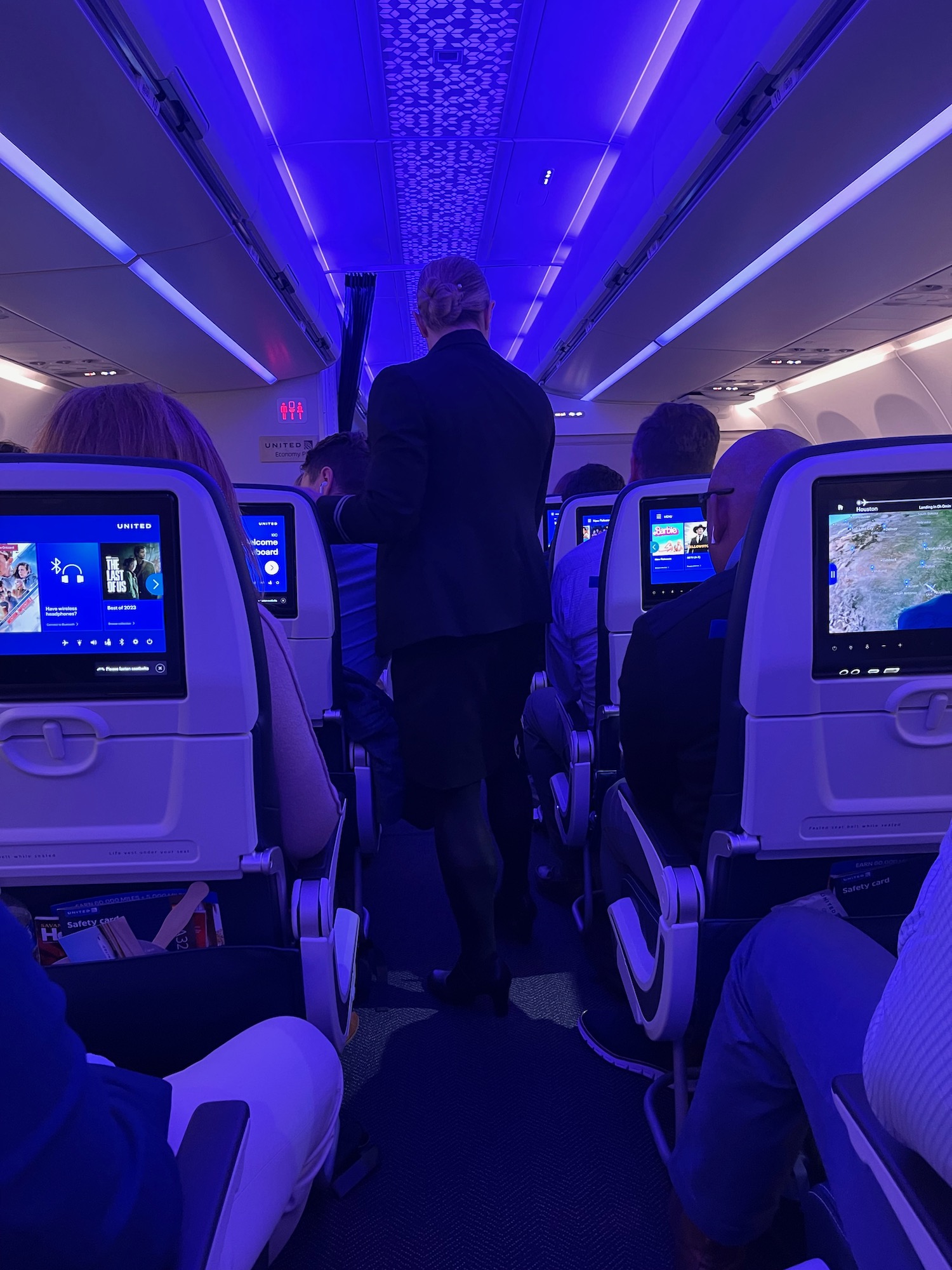 a group of people on an airplane