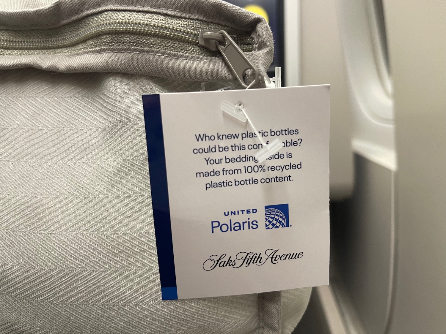 a label on a bag