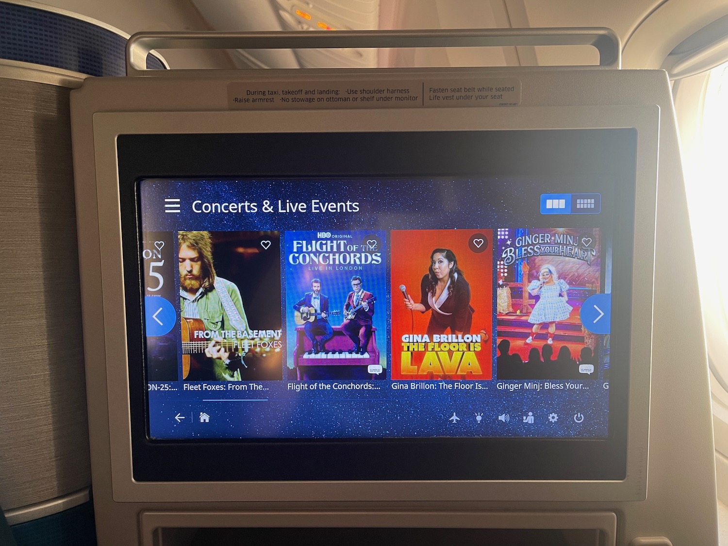 a screen on a plane