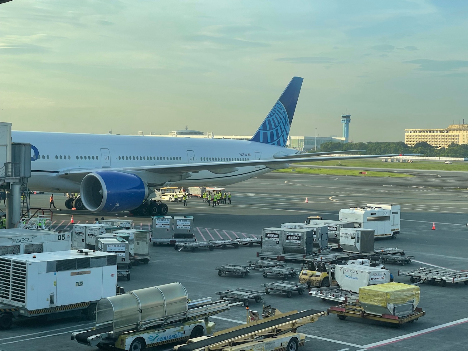 a large airplane on a runway