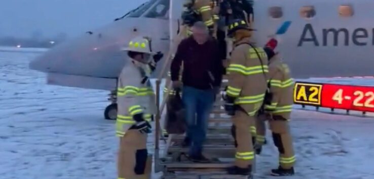 American Airlines slid off Rochester