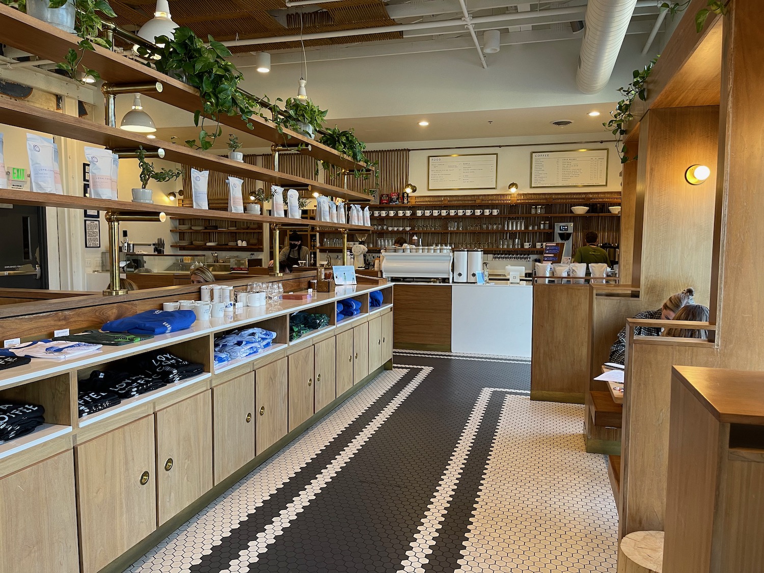 a room with shelves and shelves of dishes