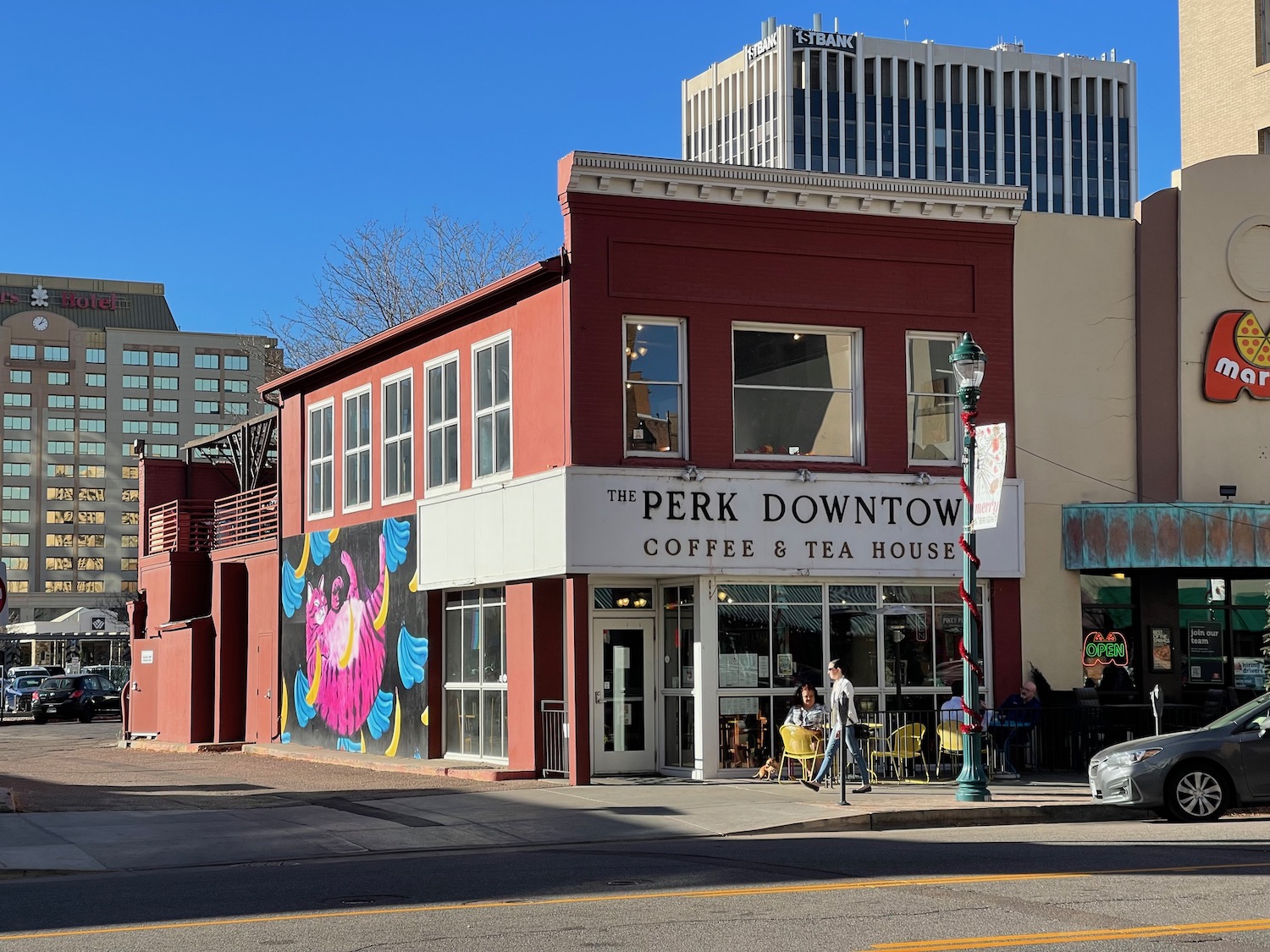 a building with a sign on the front