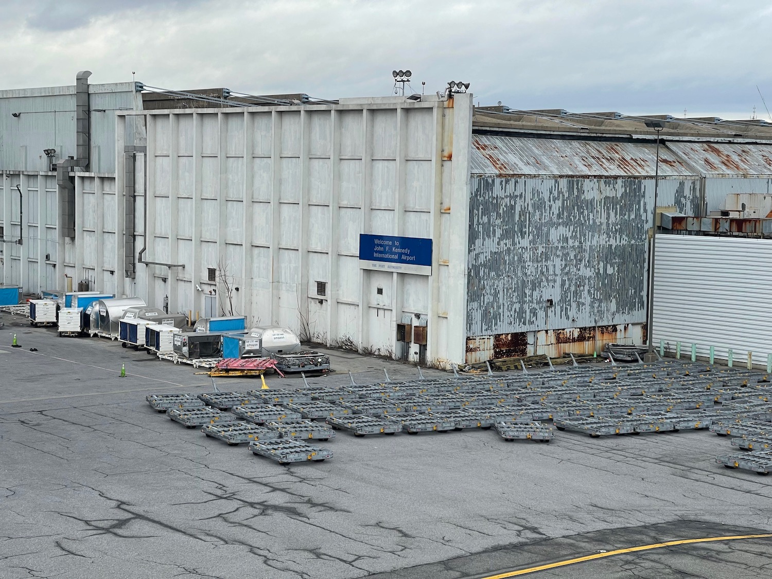 a large warehouse with many metal containers