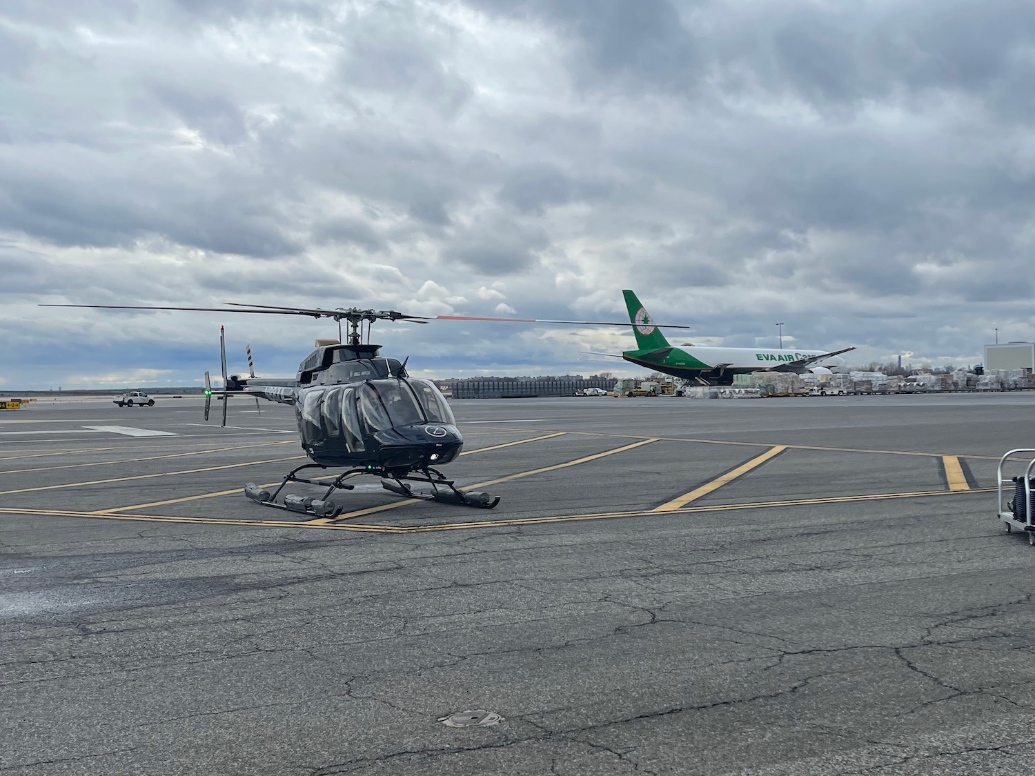 a helicopter on the ground