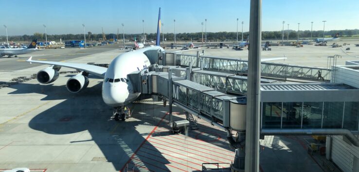 an airplane at an airport