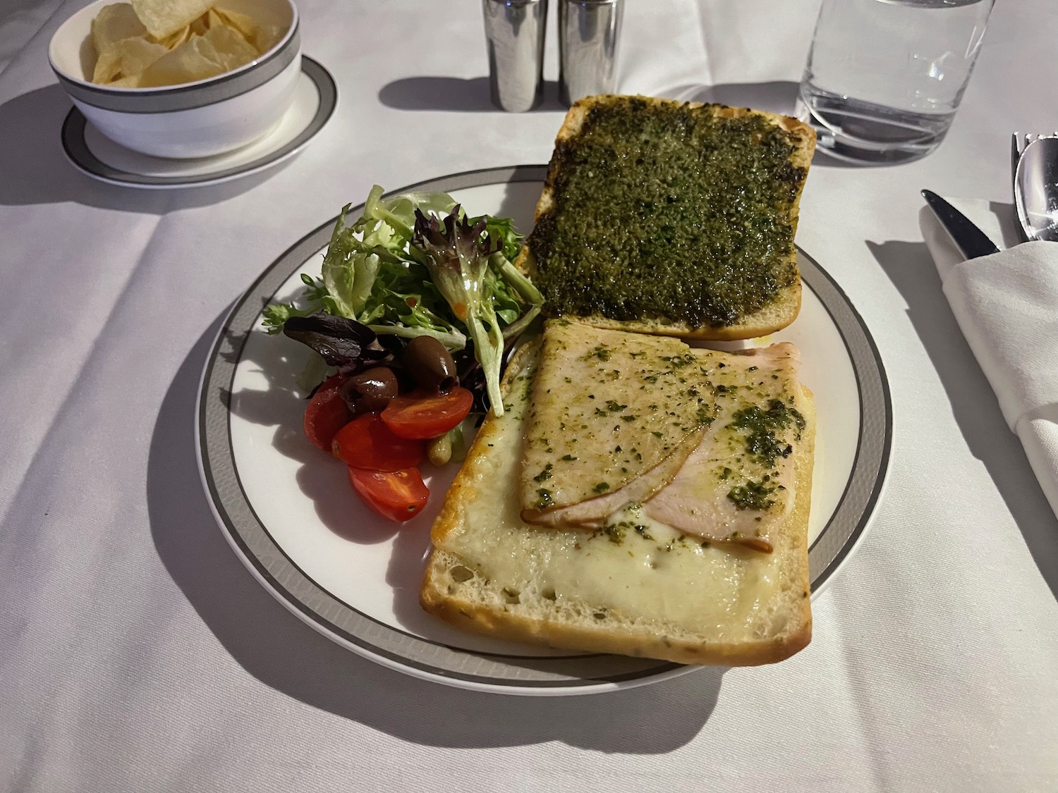 a plate of food on a table