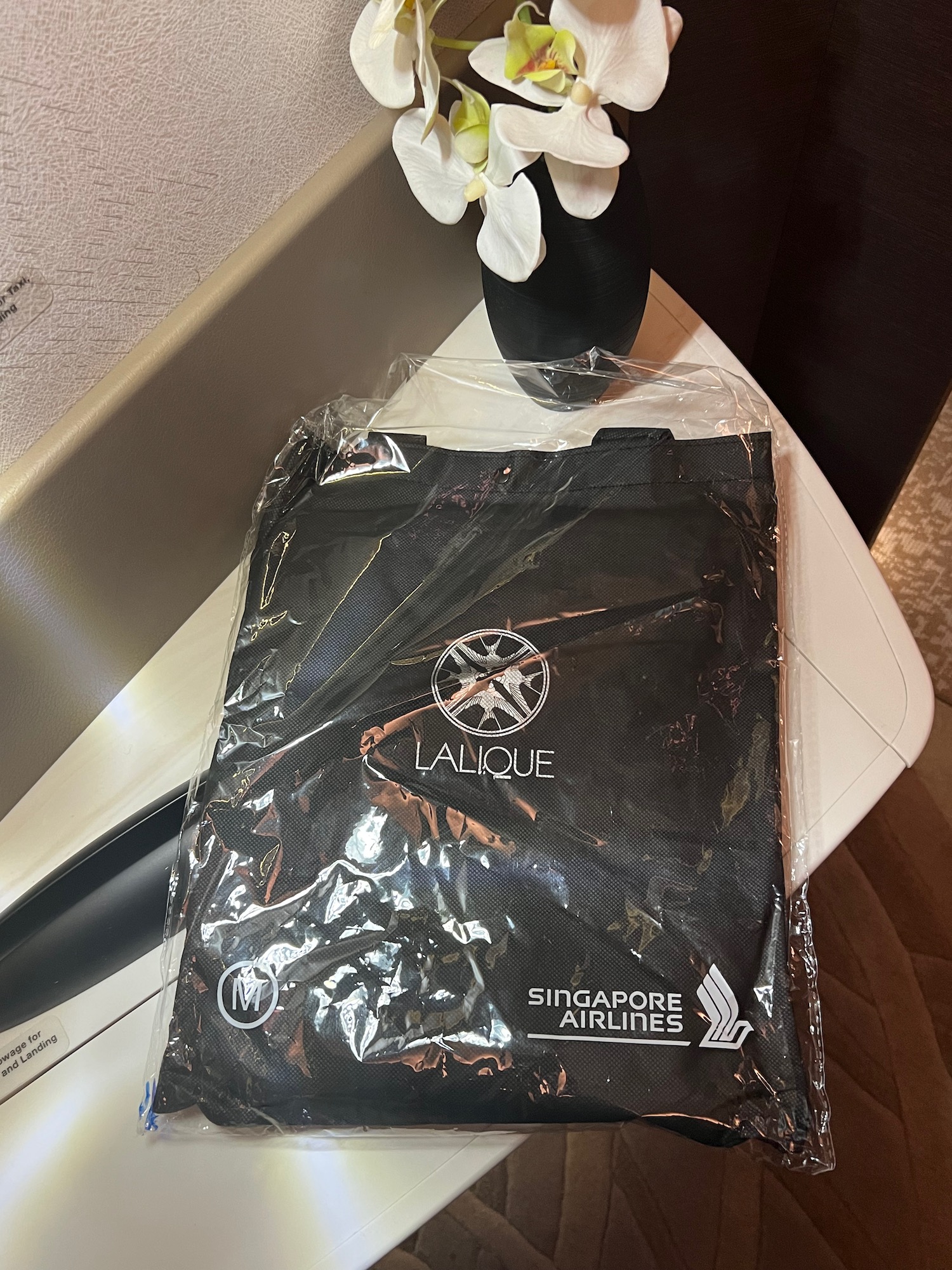 a black bag on a table