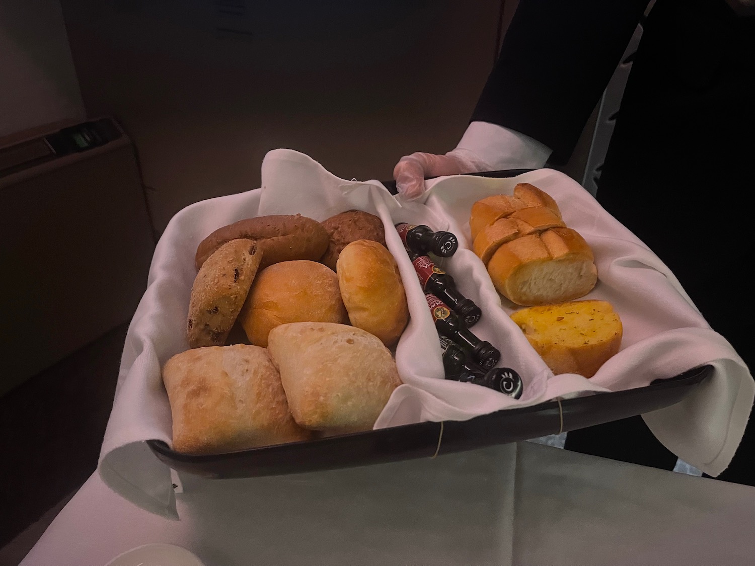 a tray of food on a table