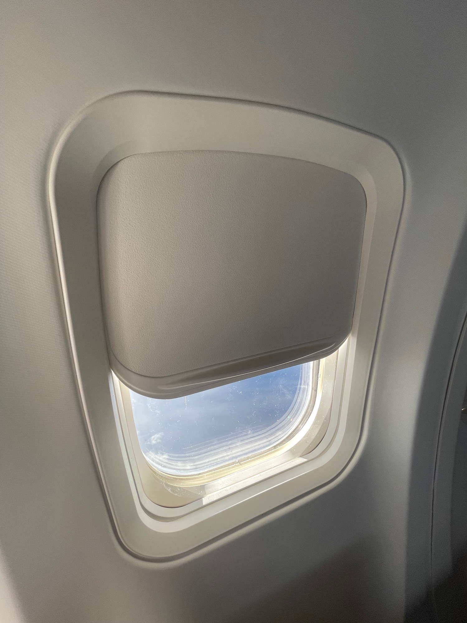 a window in an airplane