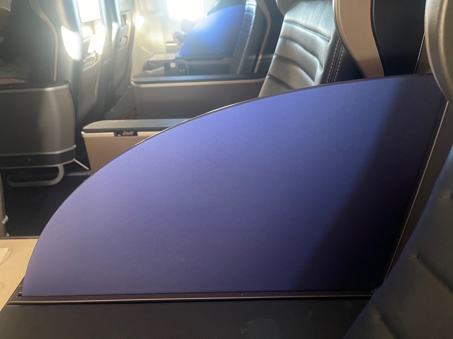 a seat on an airplane