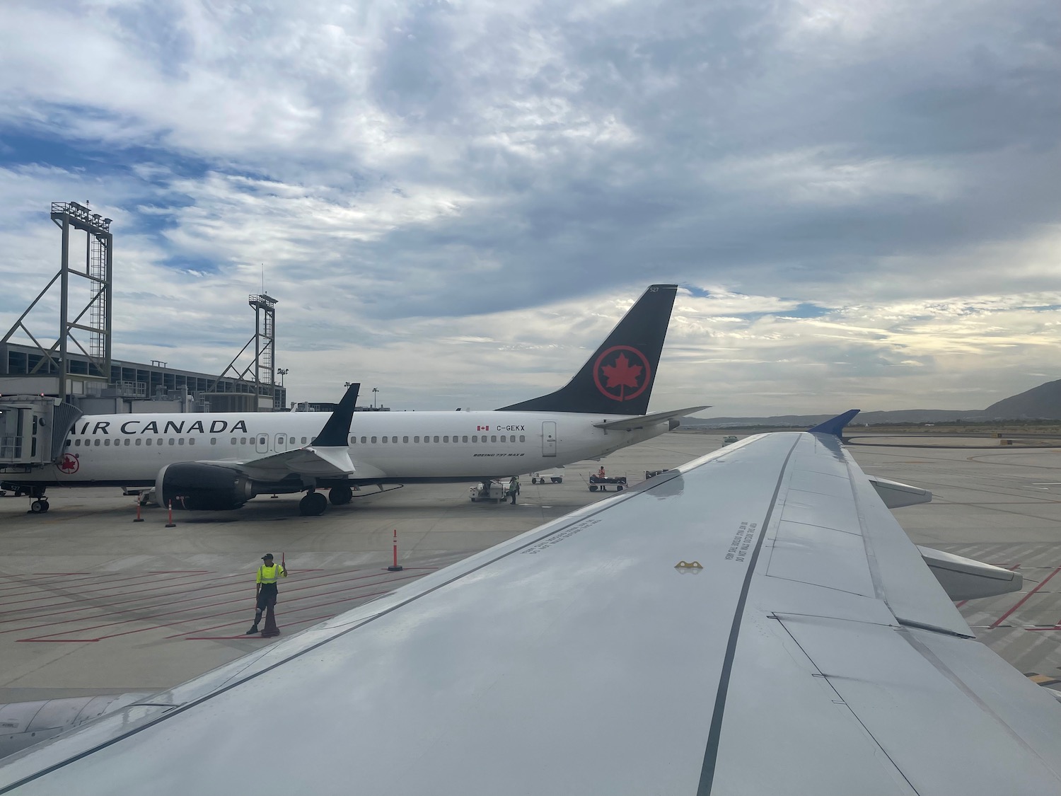 an airplane on the runway