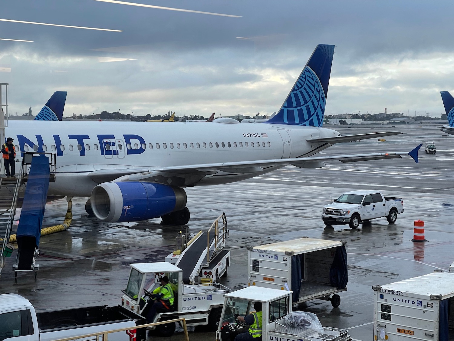 a plane on the runway