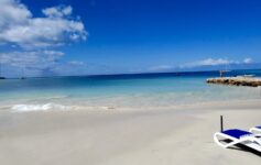 st johns antigua sandy beach and chairs