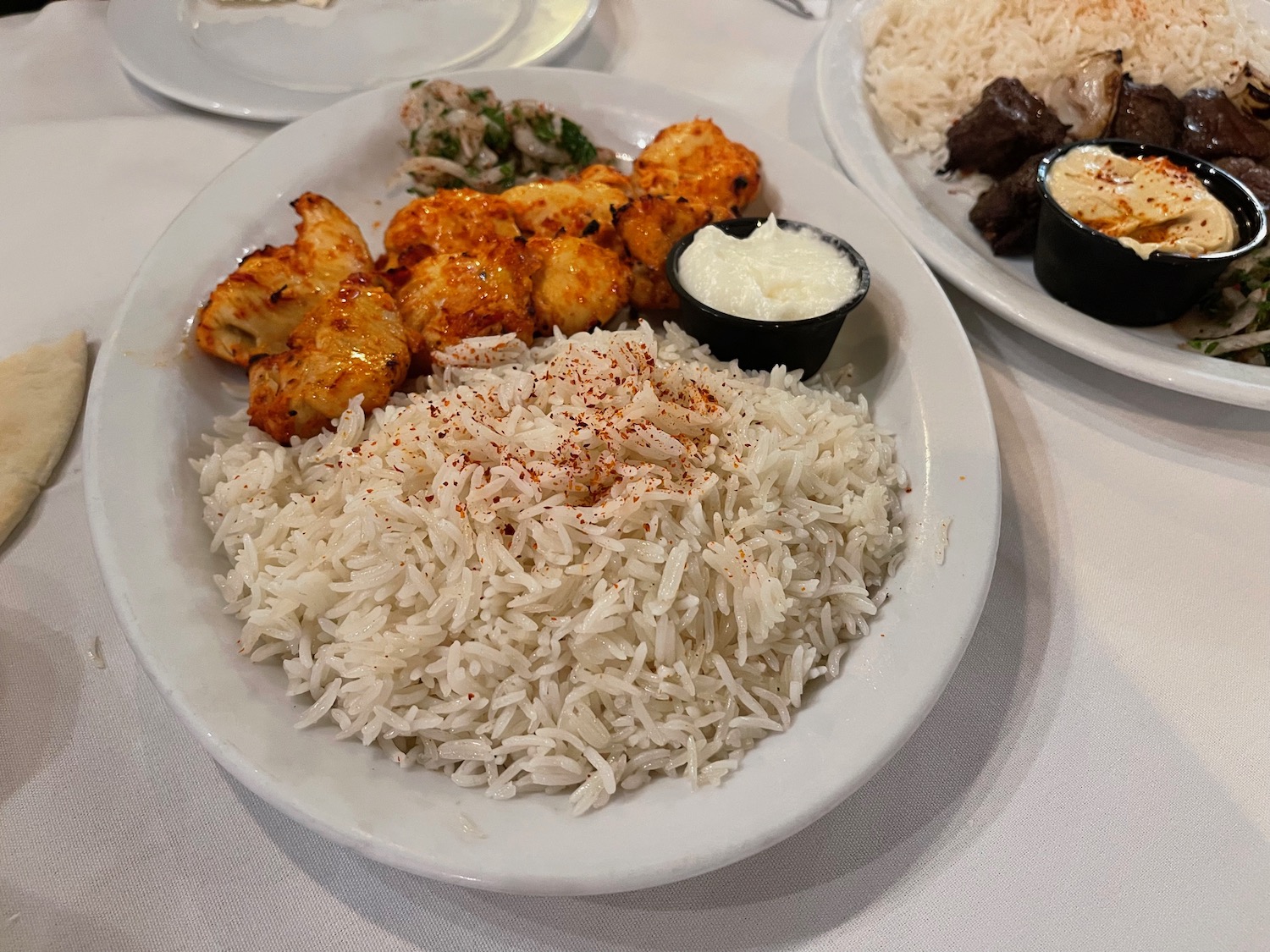 a plate of food on a table