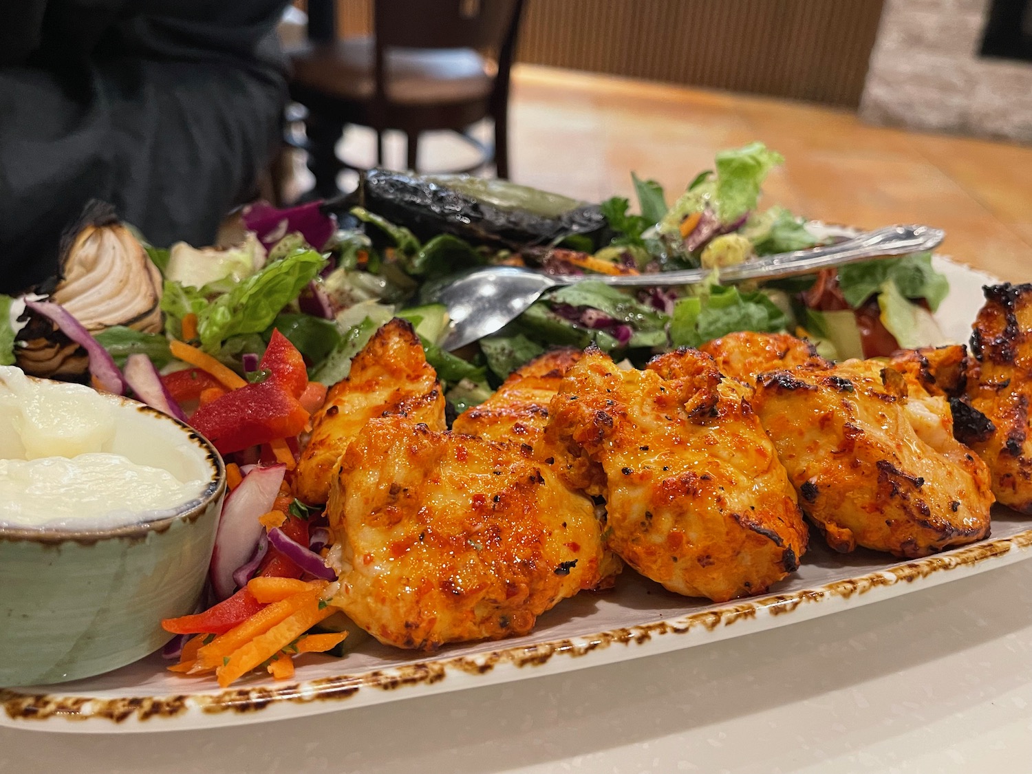 a plate of food on a table