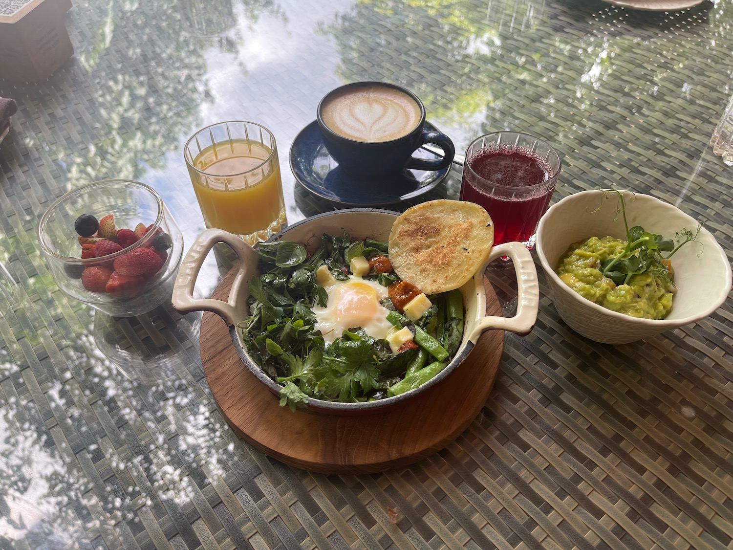 a bowl of food on a table