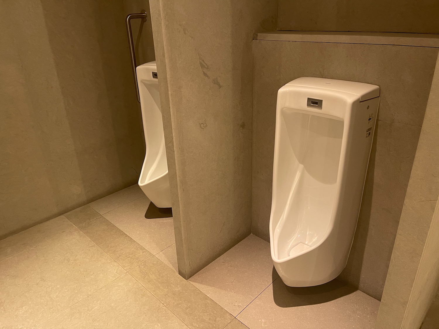 a urinals in a bathroom