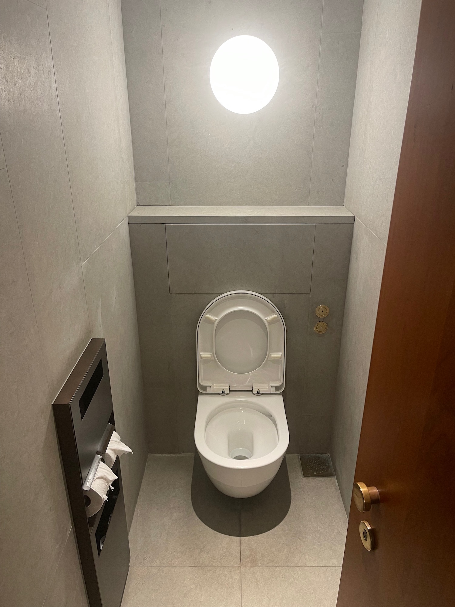 a toilet in a bathroom