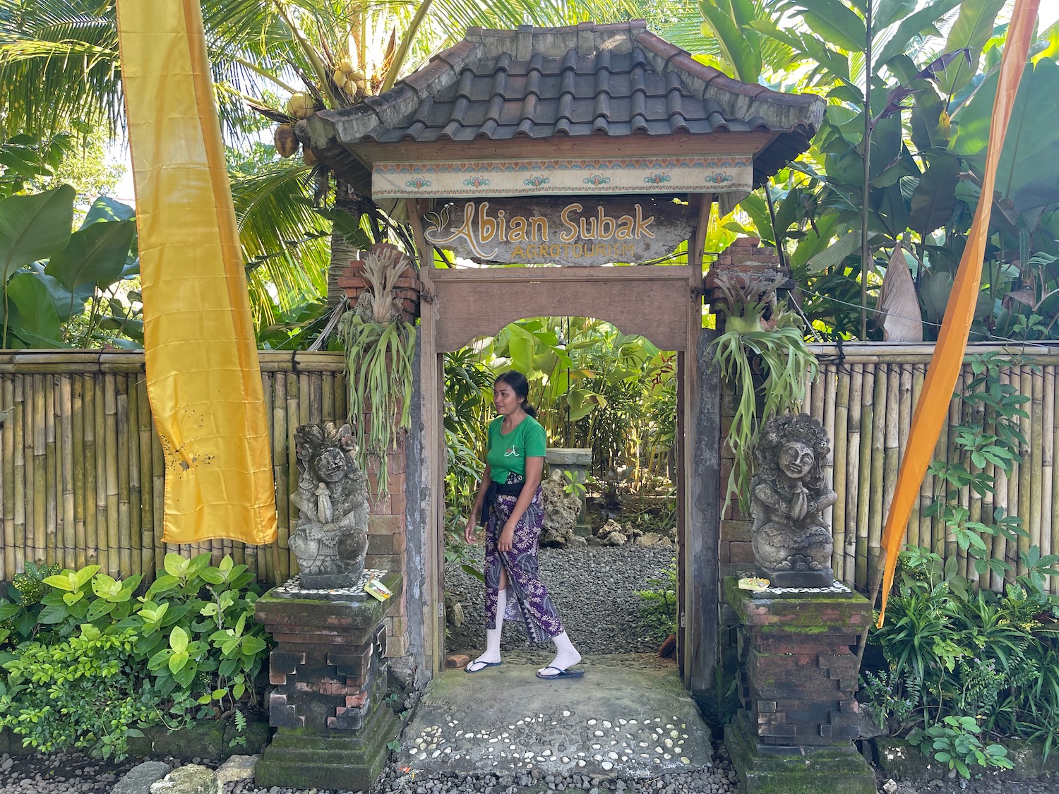 a woman standing in a doorway