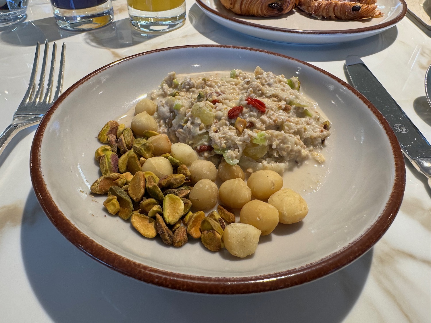 a bowl of food on a table