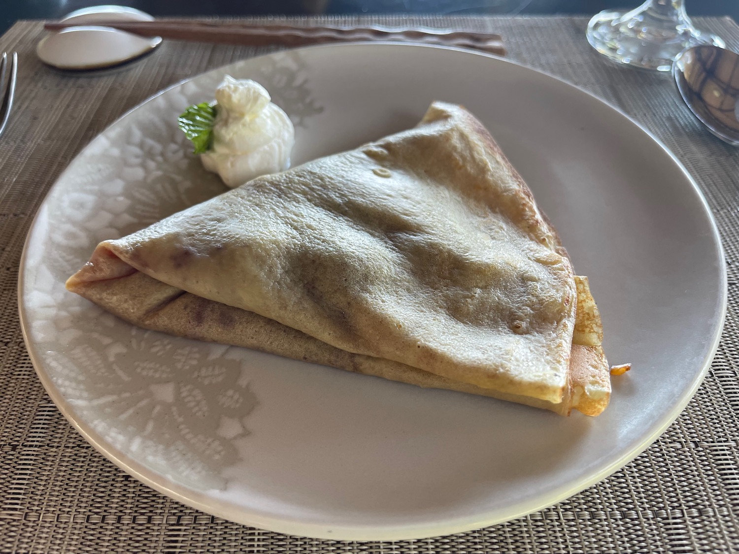 a crepe on a plate