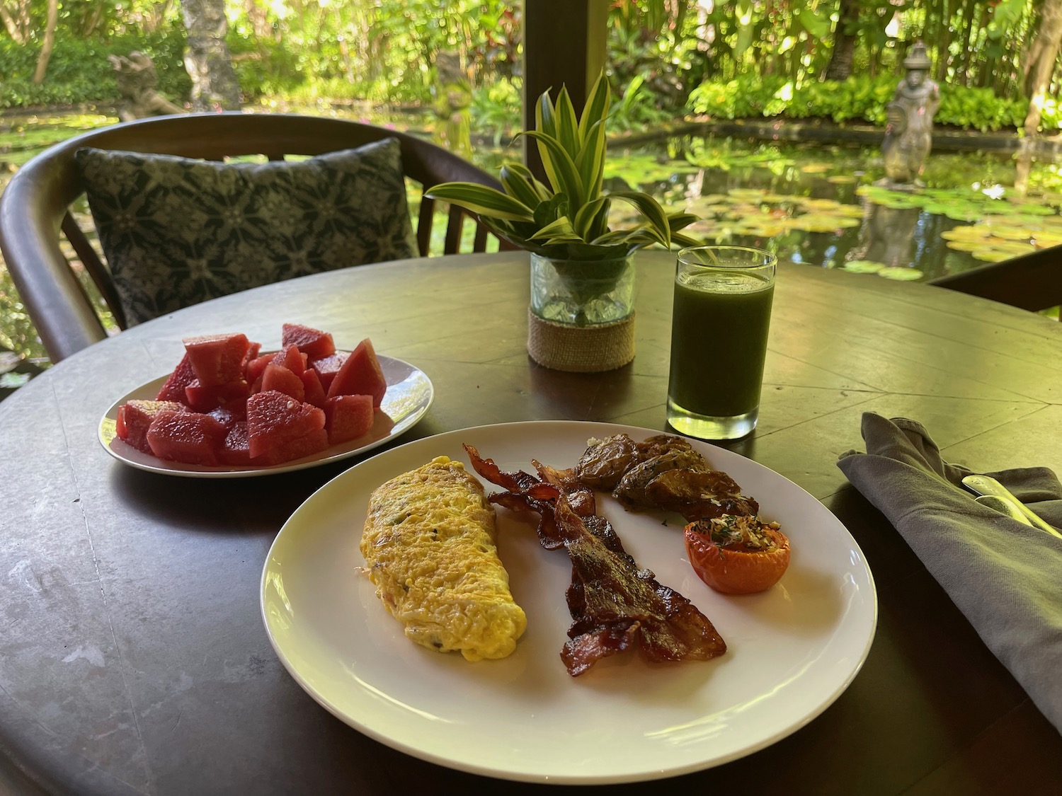 a plate of food on a table