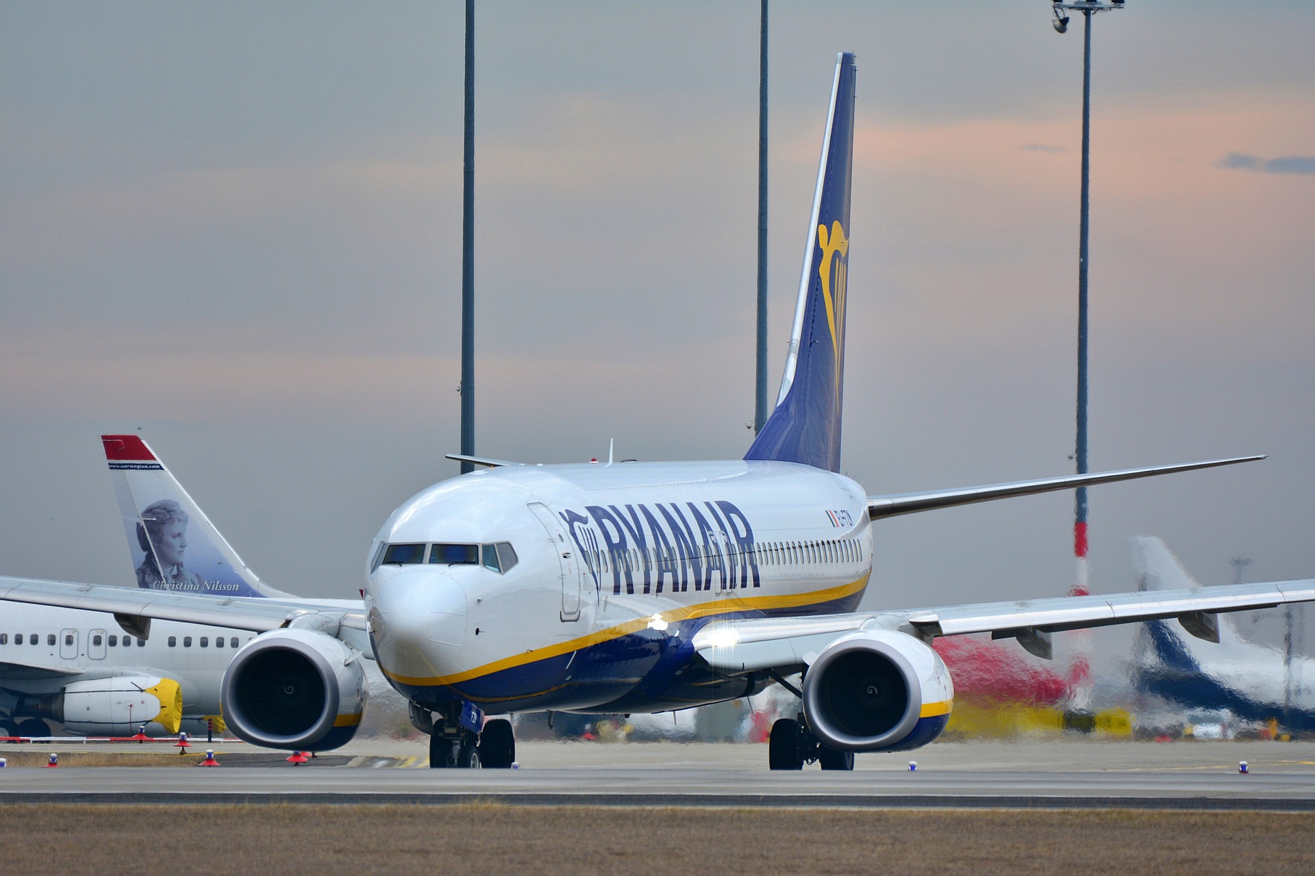 a large airplane on a runway