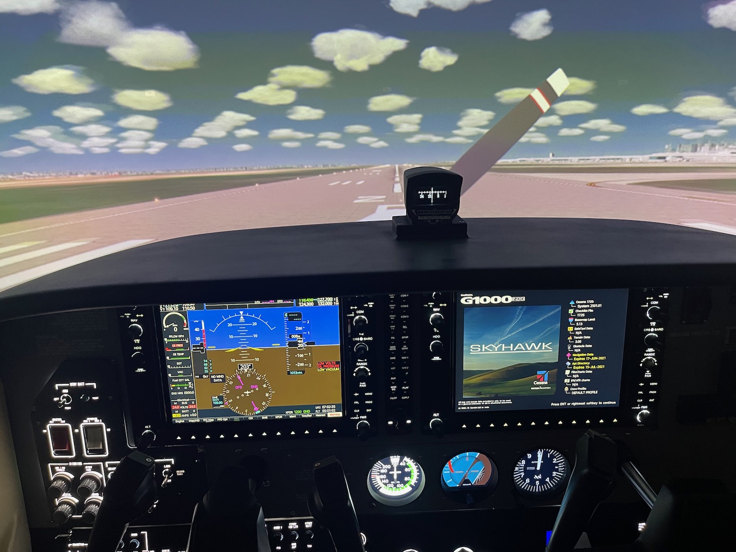 a cockpit of a plane
