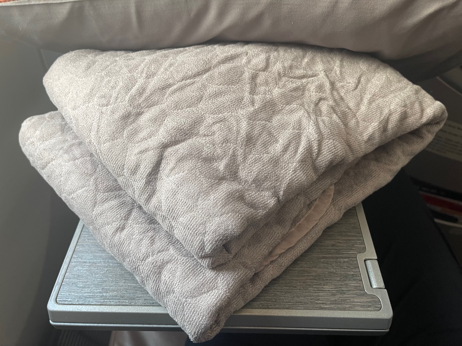 a blanket on a table