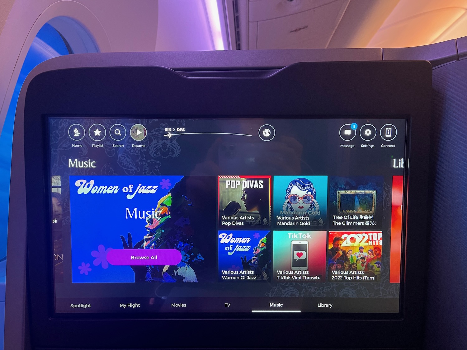 a screen on a plane