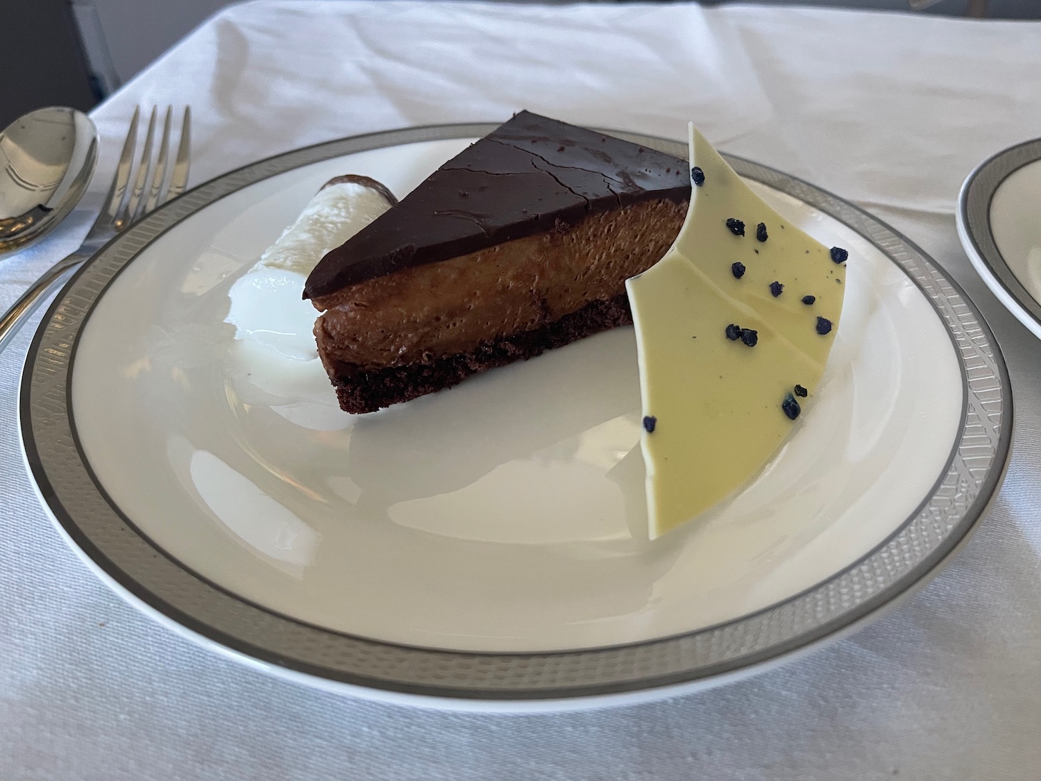 a plate of dessert on a table