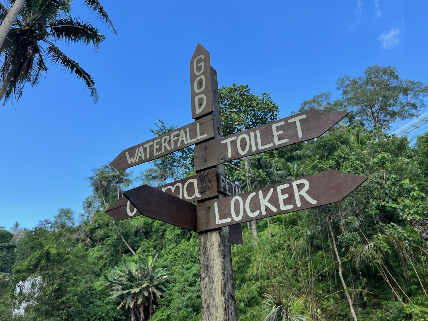 a sign post with different directions